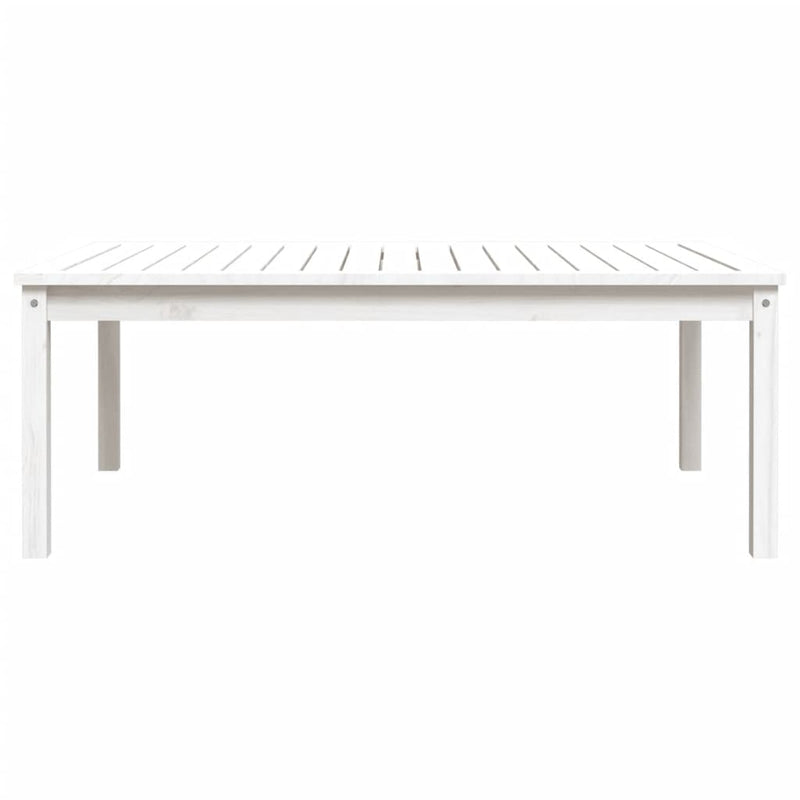 Garden Table White 121x82.5x45 cm Solid Wood Pine