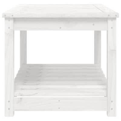 Garden Table White 82.5x50.5x45 cm Solid Wood Pine