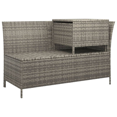 3 Piece Garden Lounge Set with Cushions Grey Poly Rattan