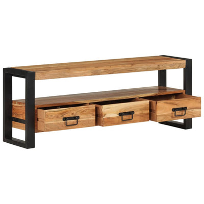 TV Cabinet 120x30x45 cm Solid Wood Acacia