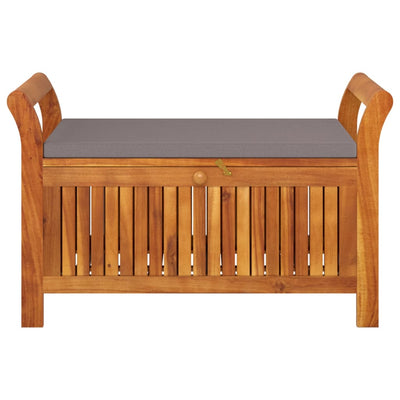 Garden Storage Bench with Cushion 91 cm Solid Wood Acacia