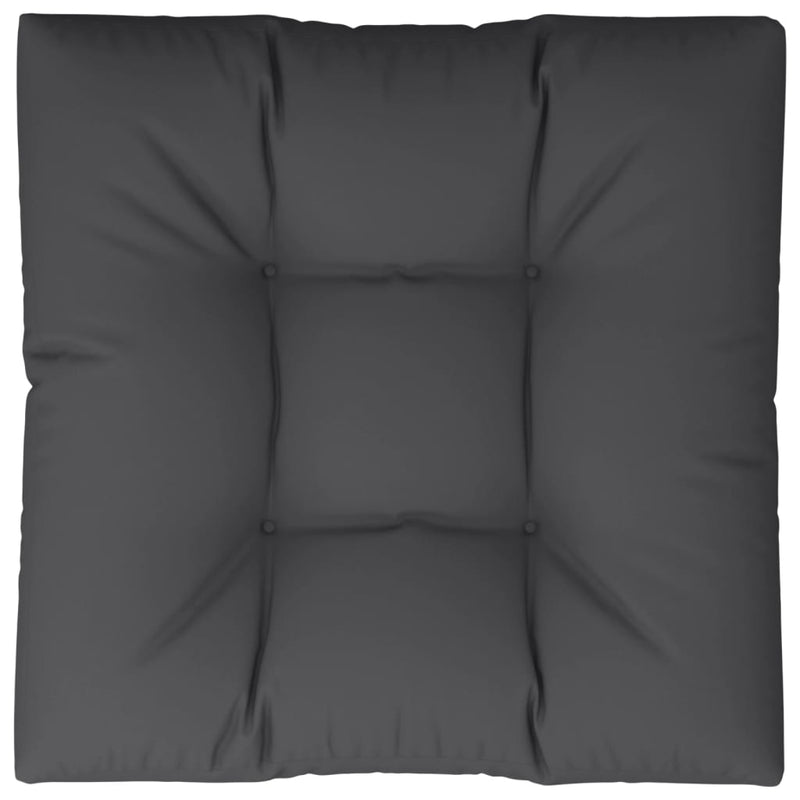 Pallet Cushion Black 80x80x12 cm Fabric