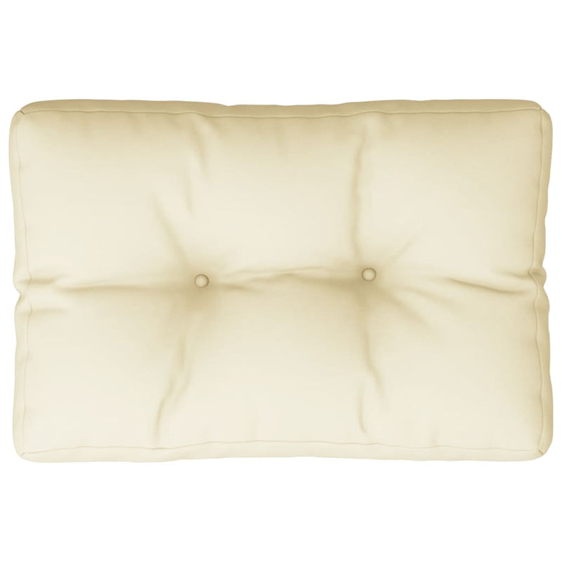 Pallet Cushion Cream 60x40x12 cm Fabric