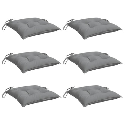 Chair Cushions 6 pcs Grey 40x40x7 cm Oxford Fabric