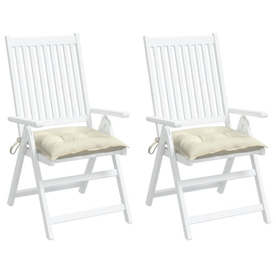 Chair Cushions 2 pcs Cream White 40x40x7 cm Oxford Fabric