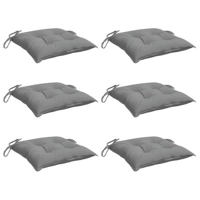 Chair Cushions 6 pcs Grey 50x50x7 cm Oxford Fabric