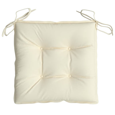 Chair Cushions 4 pcs Cream White 50x50x7 cm Oxford Fabric