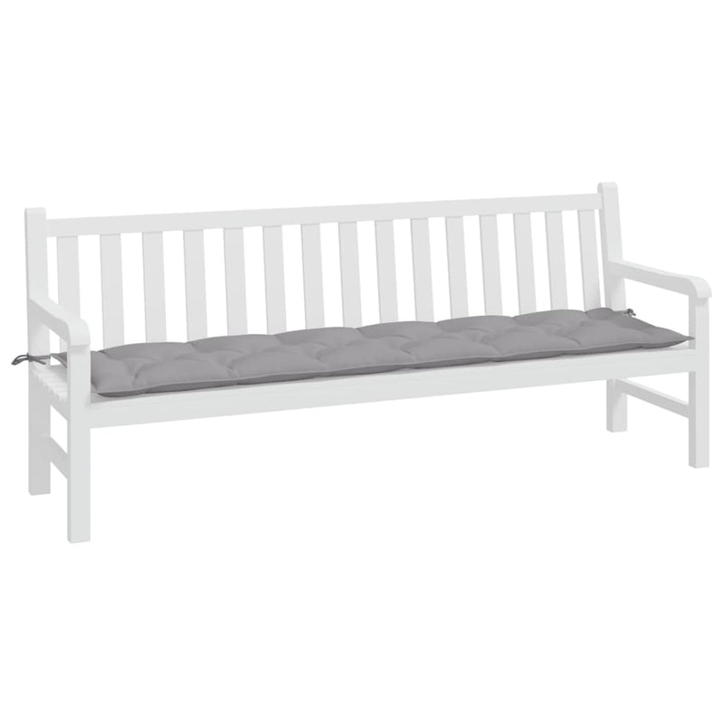 Garden Bench Cushion Grey 200x50x7 cm Oxford Fabric