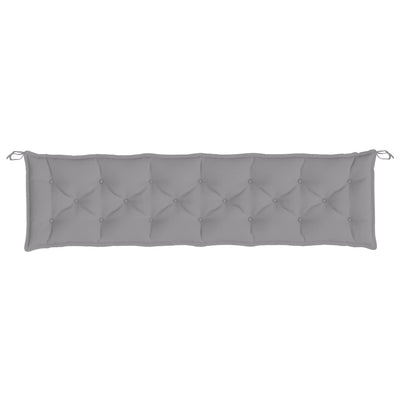 Garden Bench Cushion Grey 200x50x7 cm Oxford Fabric