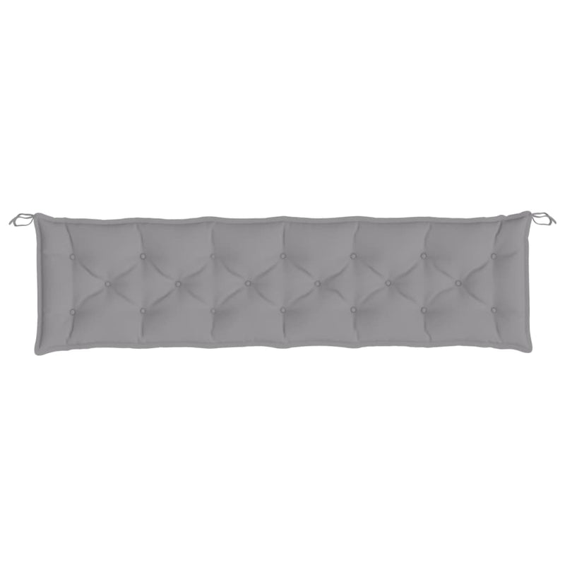 Garden Bench Cushion Grey 200x50x7 cm Oxford Fabric