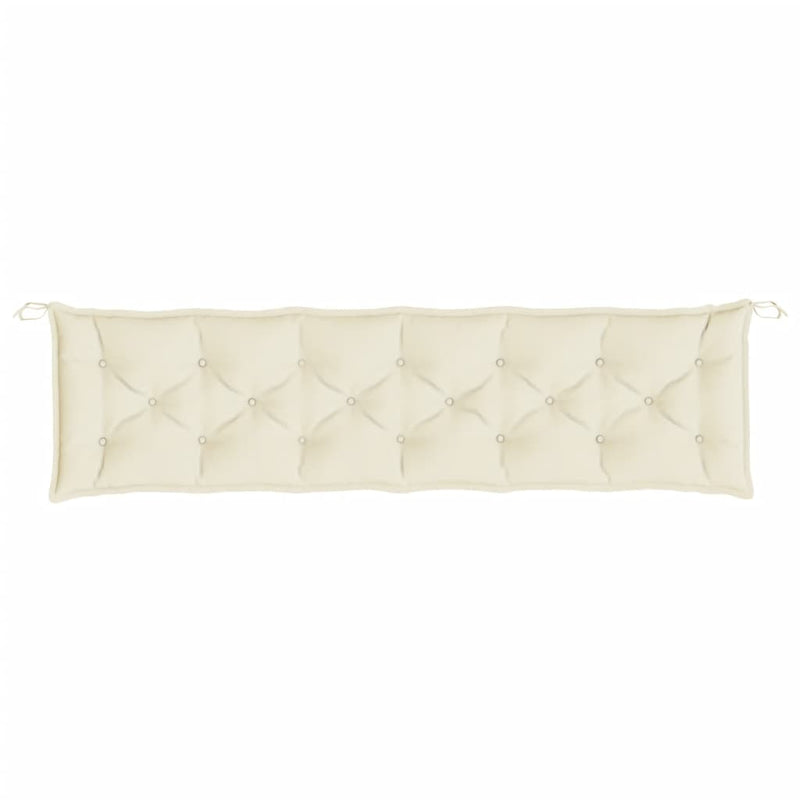 Garden Bench Cushion Cream 200x50x7 cm Oxford Fabric