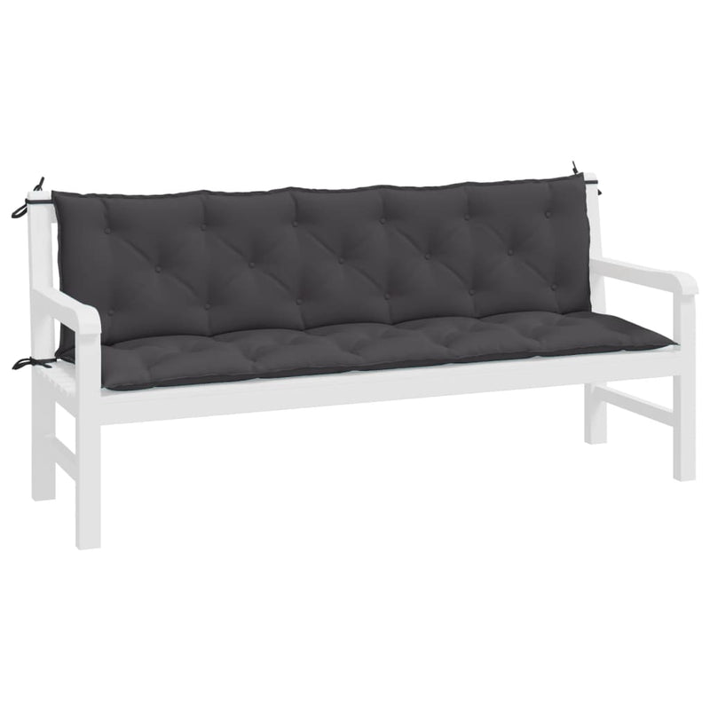 Garden Bench Cushions 2pcs Anthracite 180x50x7cm Oxford Fabric