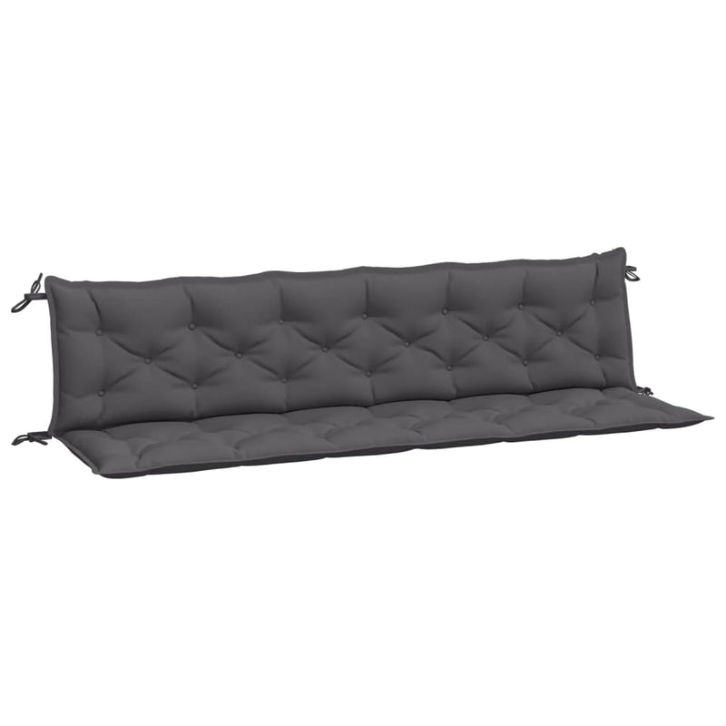 Garden Bench Cushions 2pcs Anthracite 200x50x7cm Oxford Fabric