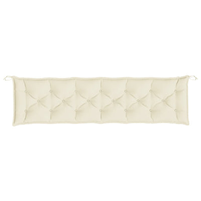 Garden Bench Cushions 2pcs Cream White 200x50x7cm Oxford Fabric