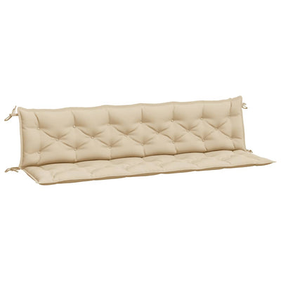 Garden Bench Cushions 2 pcs Beige 200x50x7 cm Oxford Fabric