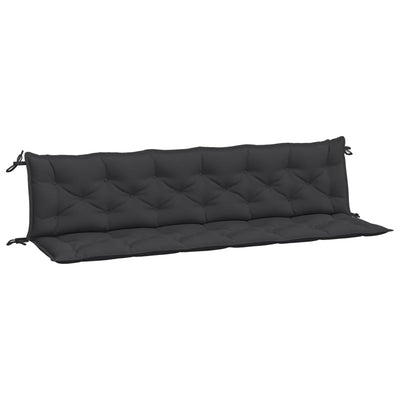 Garden Bench Cushions 2pcs Black 200x50x7cm Oxford Fabric