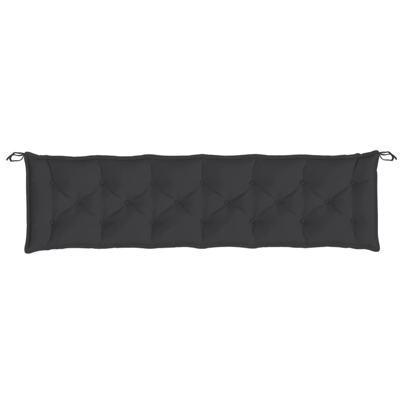 Garden Bench Cushions 2pcs Black 200x50x7cm Oxford Fabric