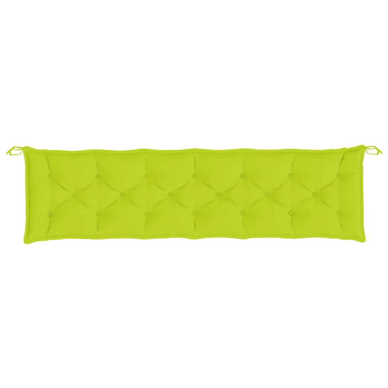 Garden Bench Cushions 2pcs Bright Green 200x50x7cm Oxford Fabric