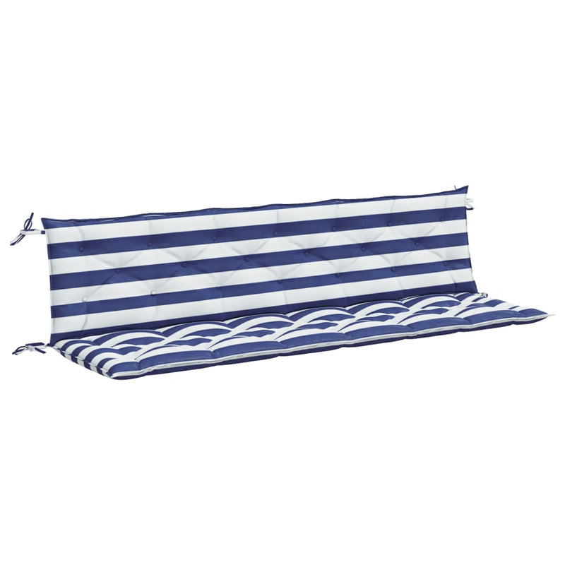 Garden Bench Cushions 2pcs Blue&White Stripe 200x50x7cm Fabric