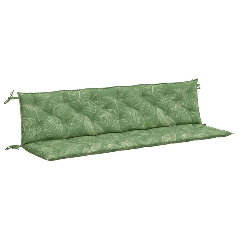 Garden Bench Cushions 2pcs Leaf Pattern 200x50x7cm Fabric