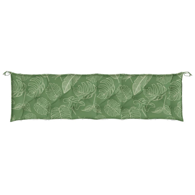 Garden Bench Cushions 2pcs Leaf Pattern 200x50x7cm Fabric