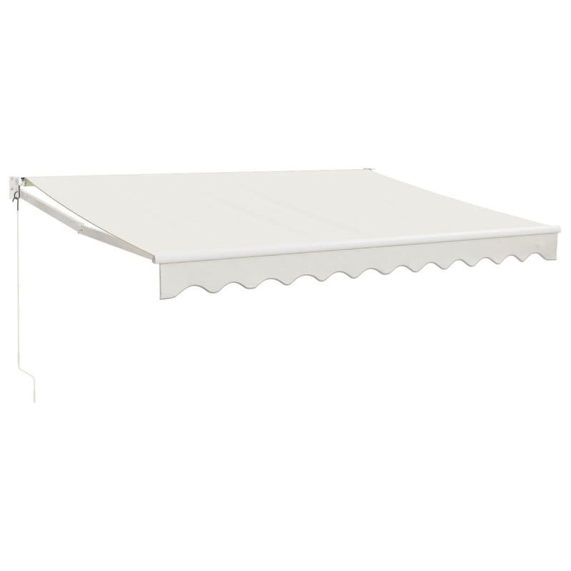 Retractable Awning Cream 3.5x2.5 m Fabric and Aluminium