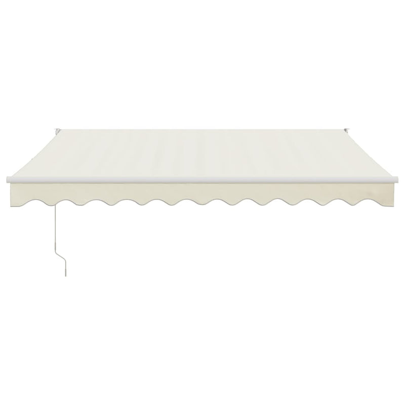 Retractable Awning Cream 3.5x2.5 m Fabric and Aluminium