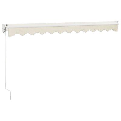 Retractable Awning Cream 3.5x2.5 m Fabric and Aluminium