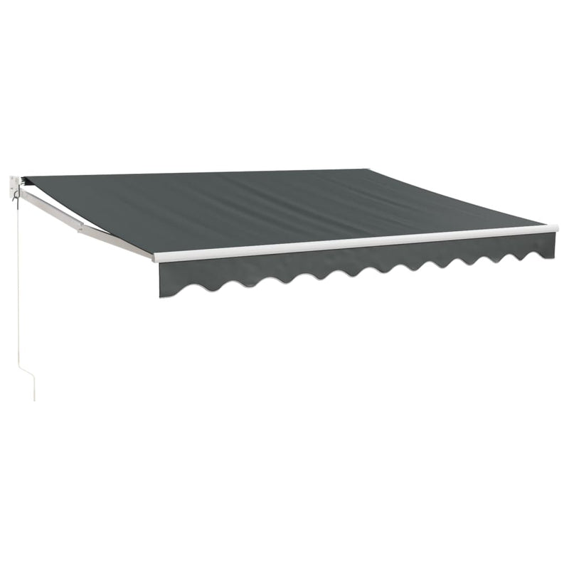 Retractable Awning Anthracite 3.5x2.5 m Fabric and Aluminium