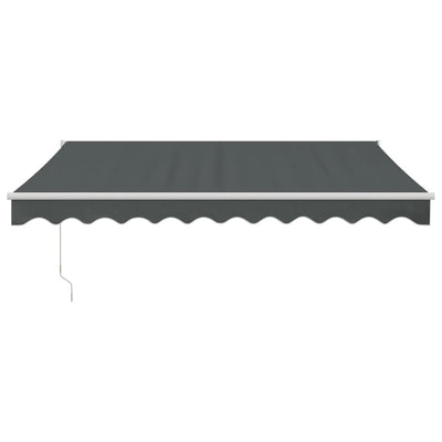 Retractable Awning Anthracite 3.5x2.5 m Fabric and Aluminium