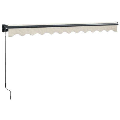 Retractable Awning Cream 3x2.5 m Fabric and Aluminium