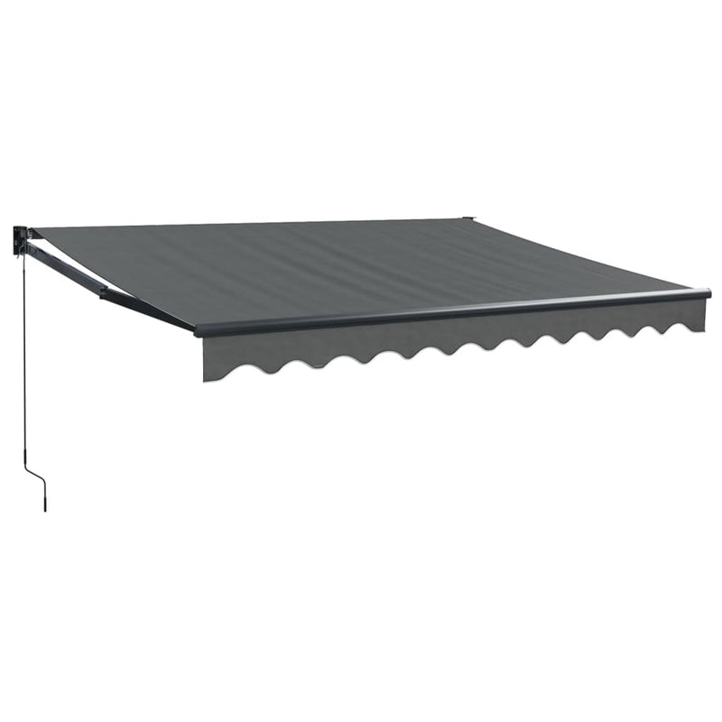 Retractable Awning Anthracite 3.5x2.5 m Fabric and Aluminium