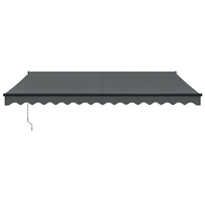 Retractable Awning Anthracite 4x3 m Fabric and Aluminium