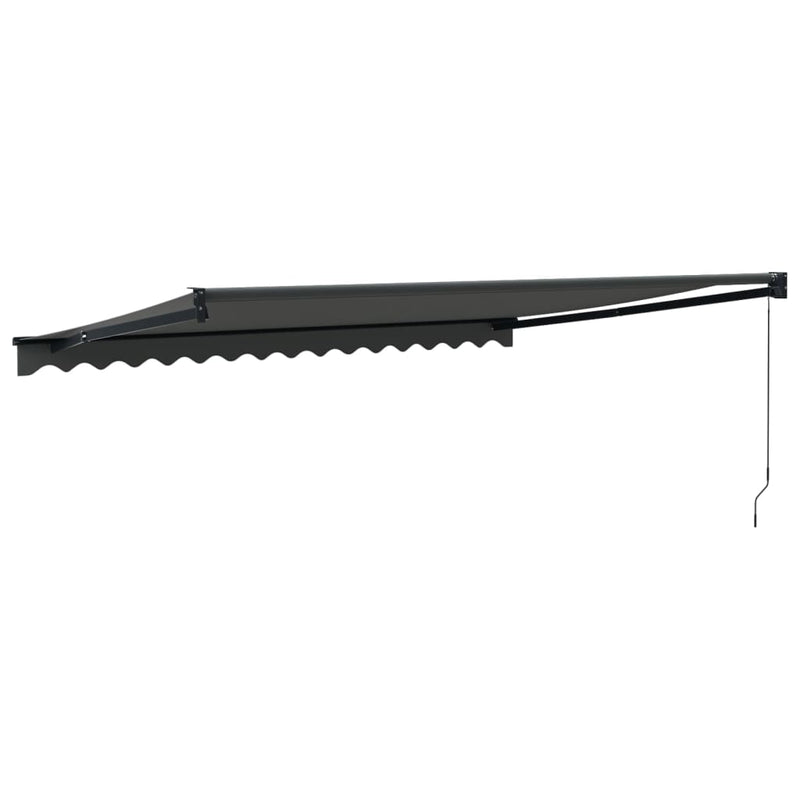 Retractable Awning Anthracite 4x3 m Fabric and Aluminium