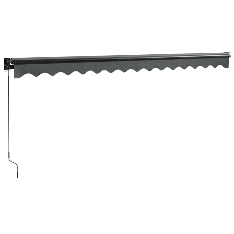 Retractable Awning Anthracite 4x3 m Fabric and Aluminium