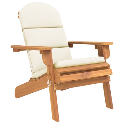 Adirondack Garden Chair with Cushions Solid Wood Acacia