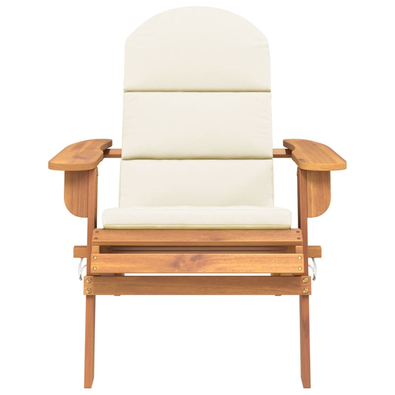 Adirondack Garden Chair with Cushions Solid Wood Acacia