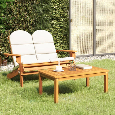 2 Piece Adirondack Garden Lounge Set Solid Wood Acacia