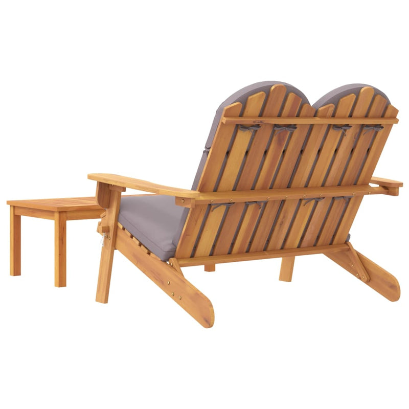 2 Piece Adirondack Garden Lounge Set Solid Wood Acacia