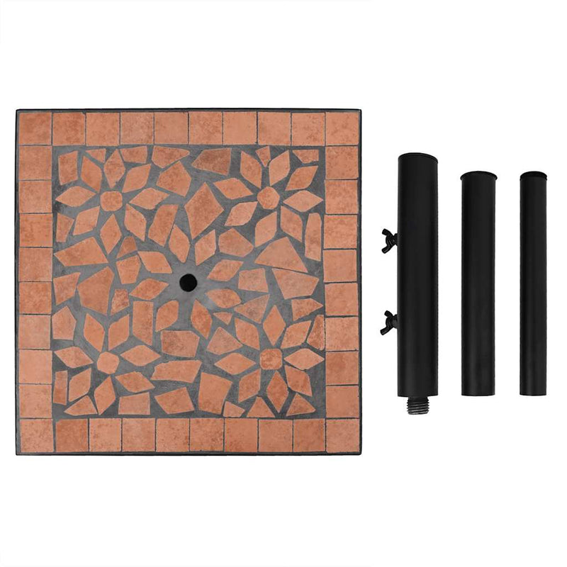 Parasol Base Terracotta Square 12 kg