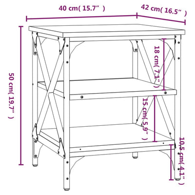 Side Tables 2 pcs Sonoma Oak 40x42x50 cm Engineered Wood