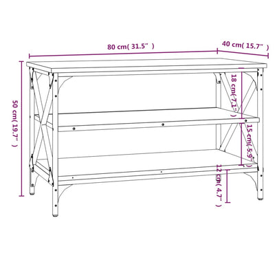 TV Cabinet Black 80x40x50 cm Engineered Wood