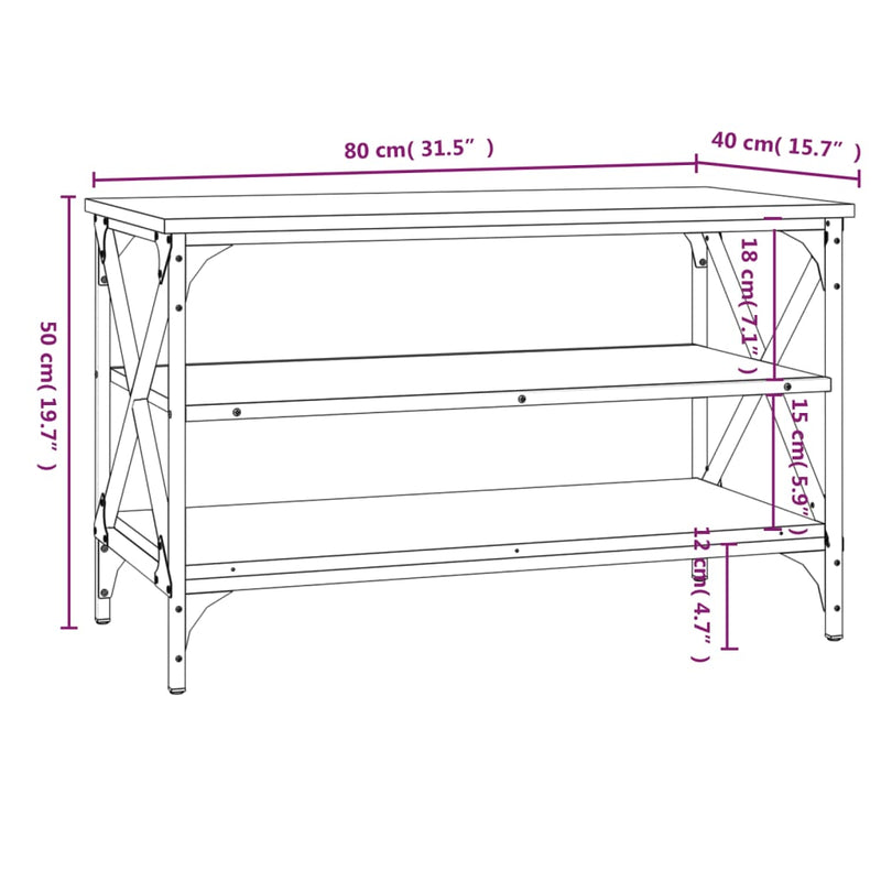 TV Cabinet Sonoma Oak 80x40x50 cm Engineered Wood