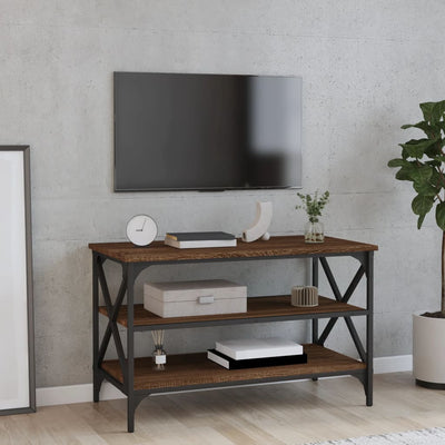 TV Cabinet Brown Oak 80x40x50 cm Engineered Wood