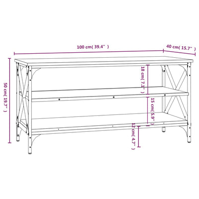 TV Cabinet Black 100x40x50 cm Engineered Wood