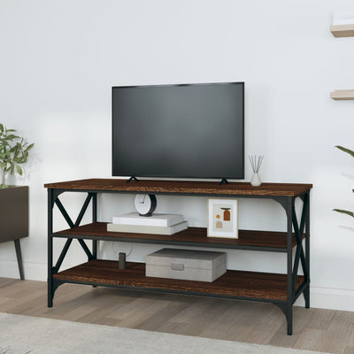 TV Cabinet Brown Oak 100x40x50 cm Engineered Wood