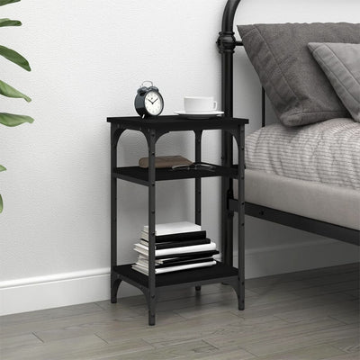 Side Table Black 35x30x60 cm Engineered Wood