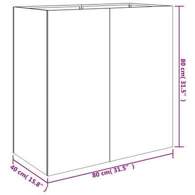 Planter 40x80x80 cm Corten Steel