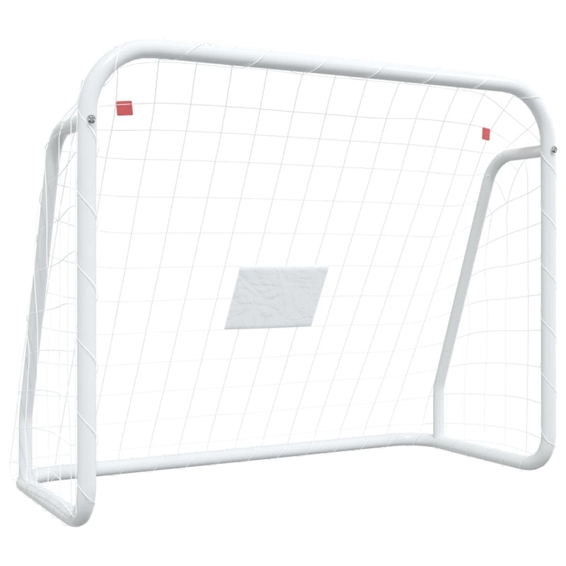 Football Goal with Net White 125x96x60 cm Steel&Polyester