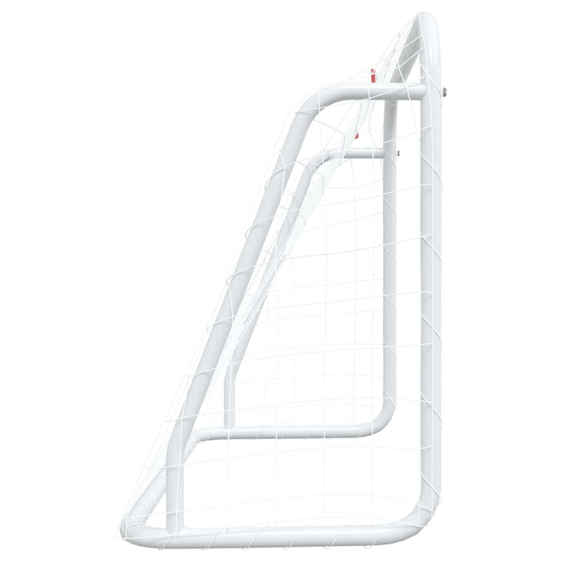 Football Goal with Net White 125x96x60 cm Steel&Polyester